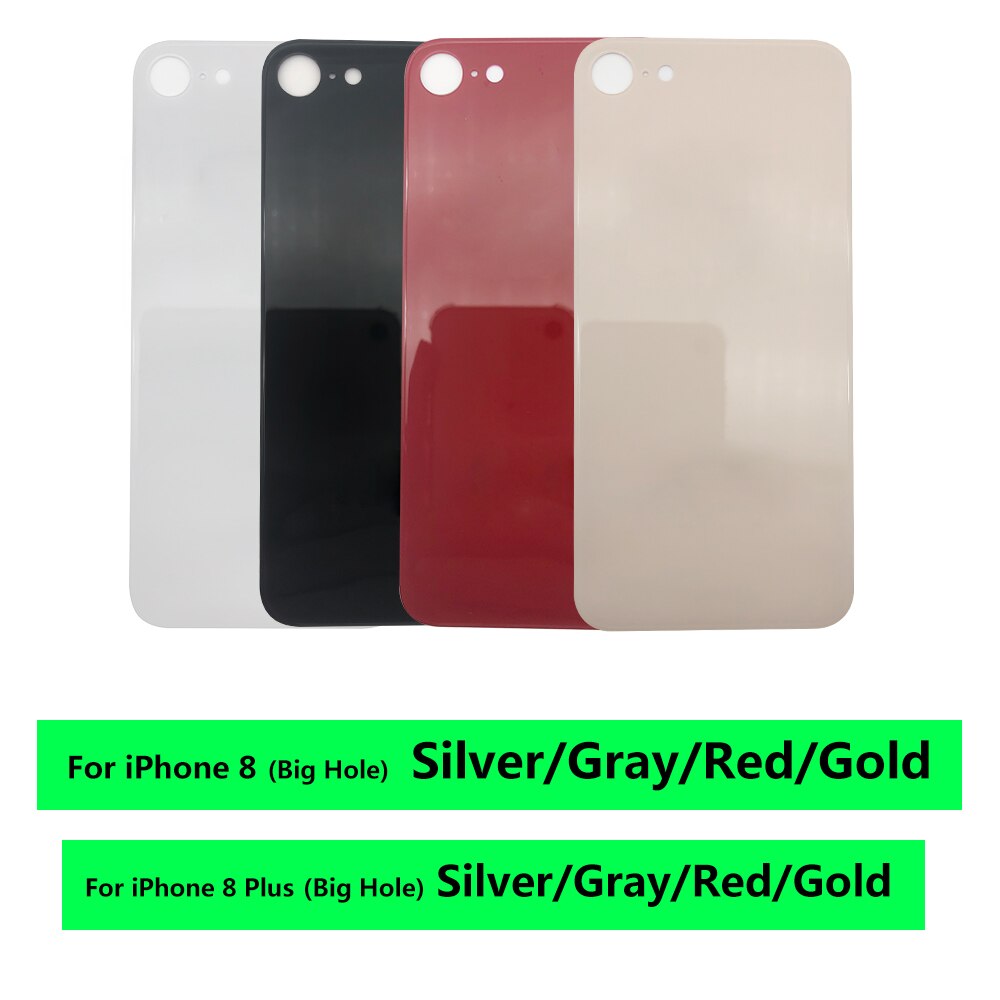 Big Hole Terug Glas Batterij Rear Cover Voor Iphone 8 Plus Batterij Cover Glazen Achterruit Deur Behuizing Cover Vervanging