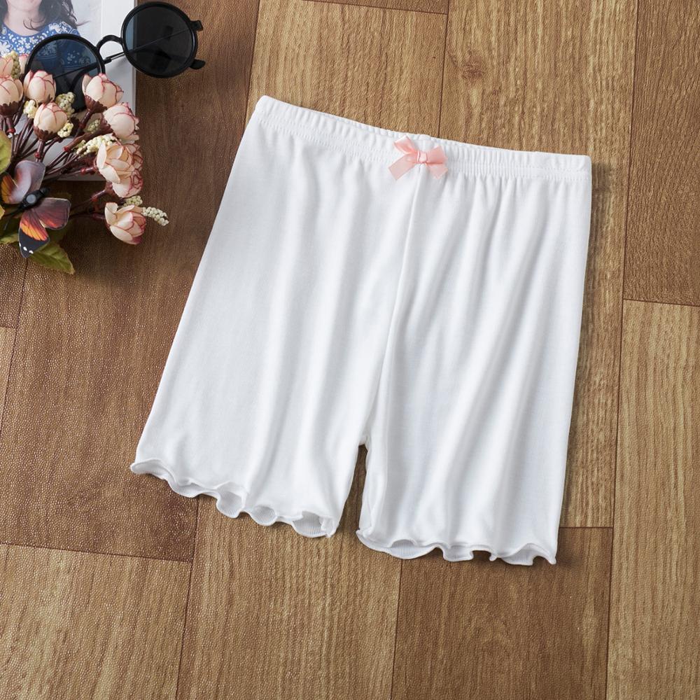 Girl Safety Shorts Pants Solid Underwear Soft Elastic Cotton Leggings Girls Lace Briefs Short Pants For Children Underpants