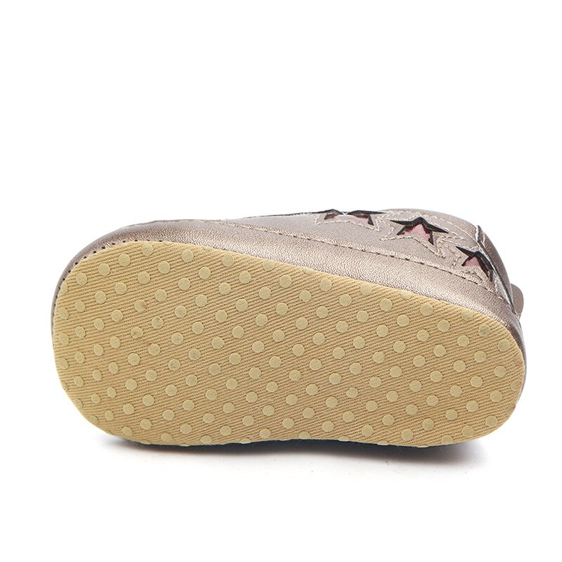 Triursus All Seasons 0-18 meses Zapatos casuales de bebé de cuero PU pentagrama recién nacido niños niñas zapatillas
