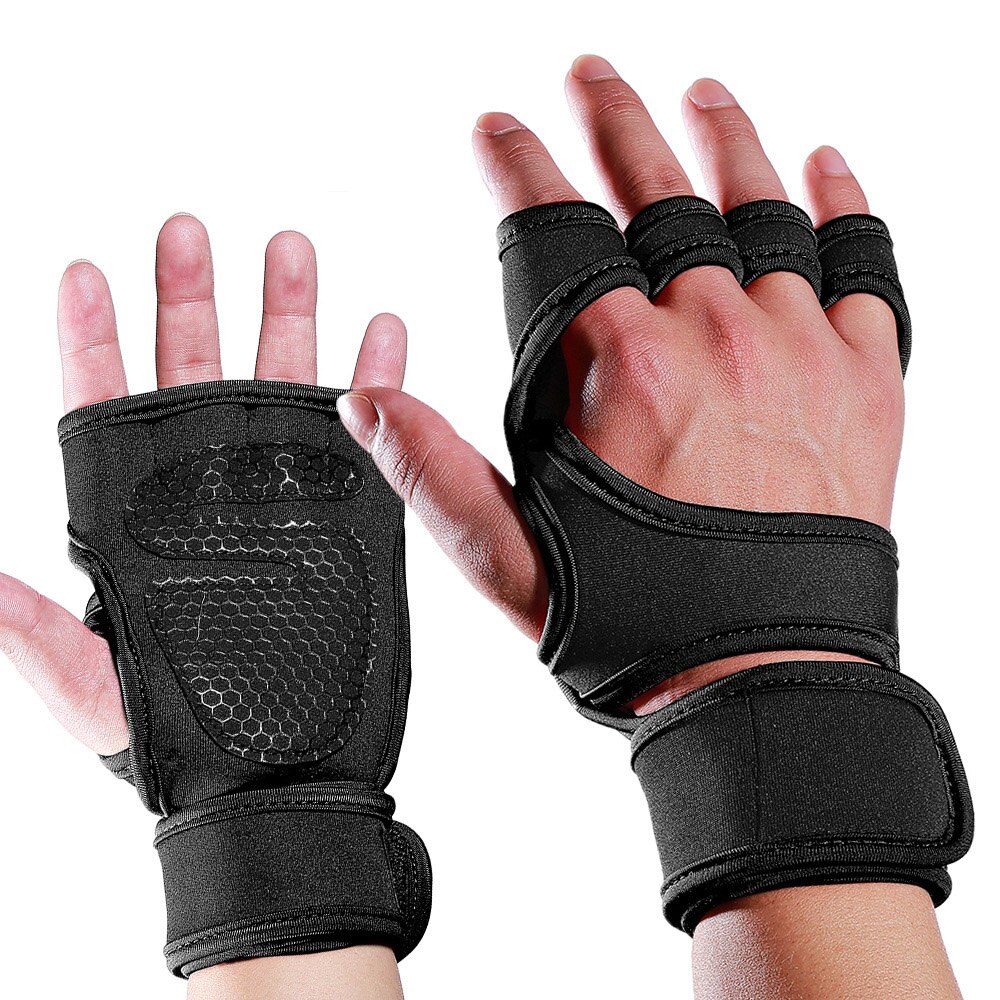Weight Lifting Fitness Gloves Gel Palm Protection Gym Workout Protector Gloves Non-Slip Heavyweight Training Power Lifting