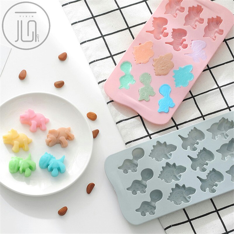 1 stk 3d dinosaur silikone form kage chokolade slik fondant lys sæbe forme gelé ler bryllup dekoration gør-det-selv bageværktøj