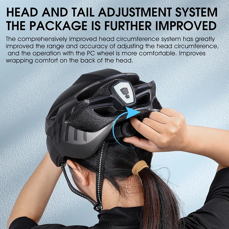 WEST BIKING-casco de ciclismo para hombre y mujer, gafas con luz trasera, visera para el sol, casco para bicicleta de montaña y carretera, gorra segura para motocicleta