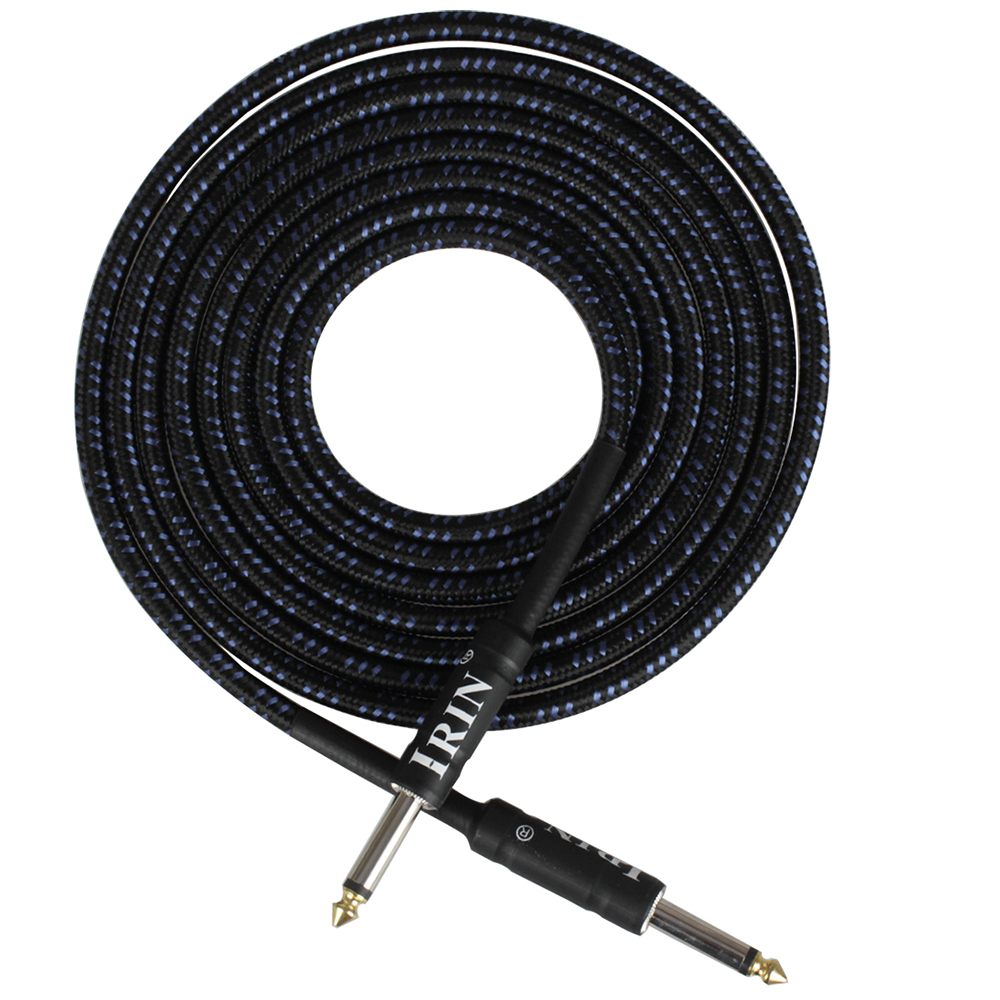 IRIN 3M Guitar Cable Stringed Instrument Accessories No Noise Audio Wire Cord Musical Instrument Parts for Electric Guitar Bass: Blue