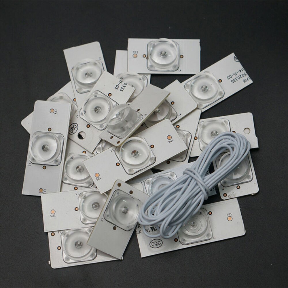 50 Pcs/Lot 3V 6V SMD lampe perles avec lentille optique Fliter pour 32-65 pouces LED TV réparation lampe perle Led bande lumineuse pièces accessoires