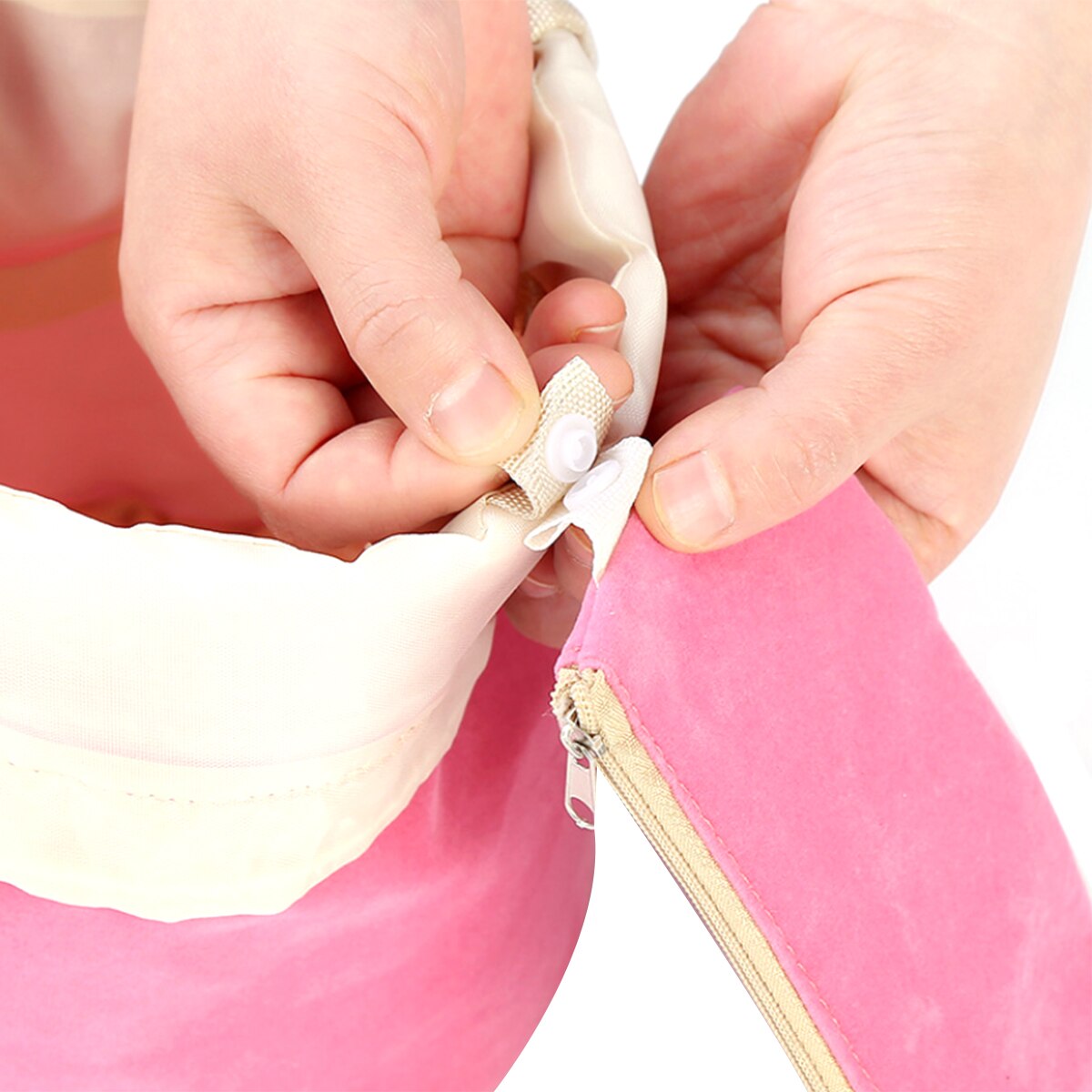 Flannel Cylinder Drawstring Storage Bag Large Capacity Convenient Travel Cosmetics Storage Bag