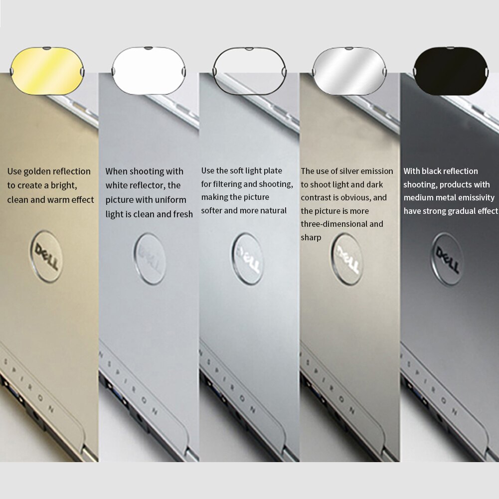 5 In 1 Multi Disc Non-Slip Photography Lighting 80x120cm Oval Collapsible Ergonomics Photo Studio Reflector Outdoor With Handle