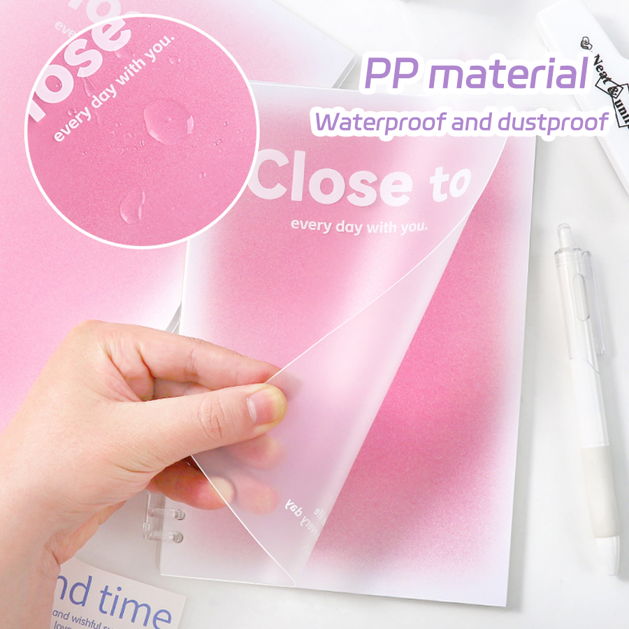 Loose-leaf Notebook Gradient Color Five-hole Detachable Lined Notepad A5/B5 Simple Ins Student Stationery School Office Supplies