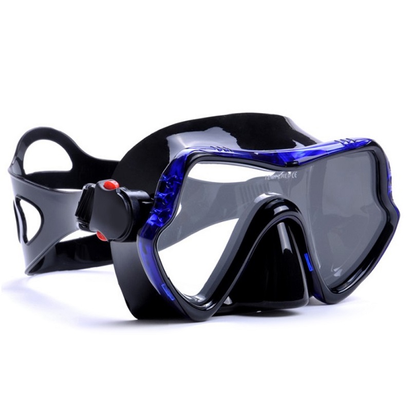 Yfxcreate Professionele Skuba Duikbril Bril Wide Vision Watersport Apparatuur Onderwater Duiken Bril 200-1000: blue