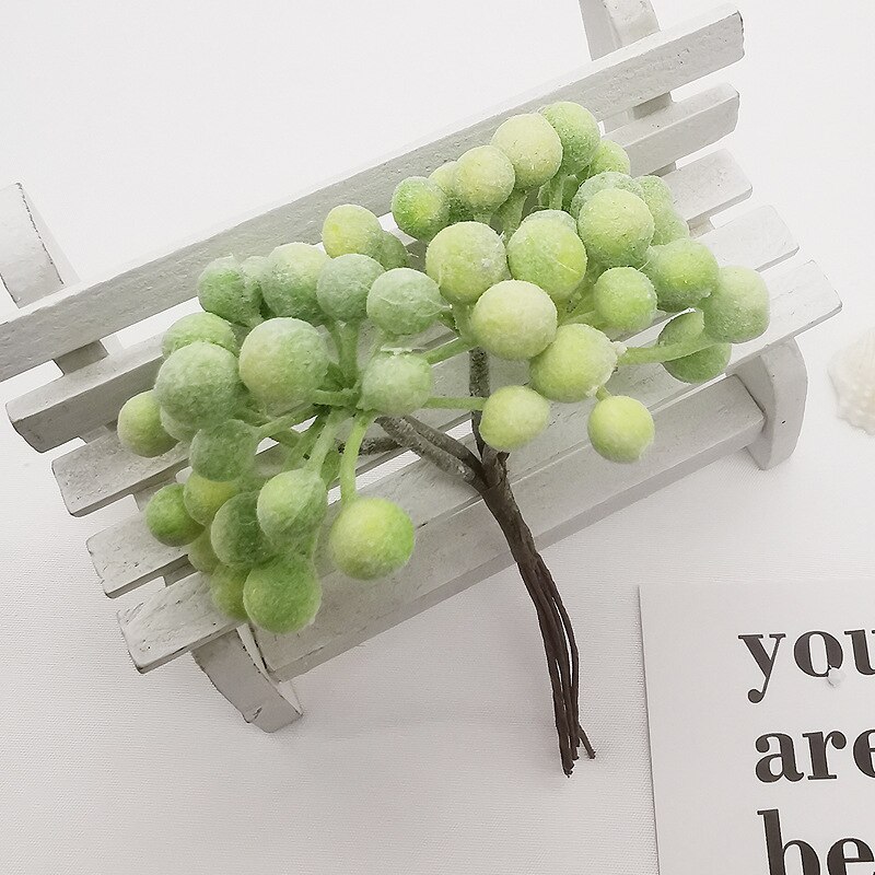 Flores artificiales de plantas de plástico para manualidades, flores decorativas para boda, corona, broche de costura, decoración del hogar, guirnalda de Navidad: 11