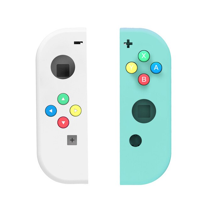 For Nintendo Switch NS Joy Con Replacement Housing Shell Cover Nintend Switch NX JoyCons Controller Joystick Housing Shell Case: L-White R-Green