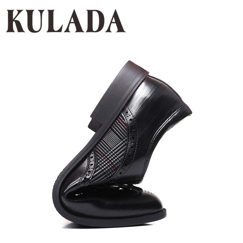 KULADA chaussures hommes chaussures richelieu confortable respirant chaussures formelles de chaussures habillées de luxe