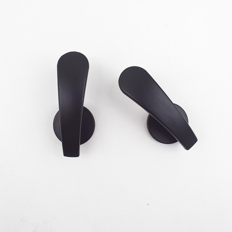 Room Accessories Curtain Curtain Hook Zinc Alloy Small Thickened Door Handle Hook Flat Angle Hook Silencing Curtain Wall Hook: Black spray on hook