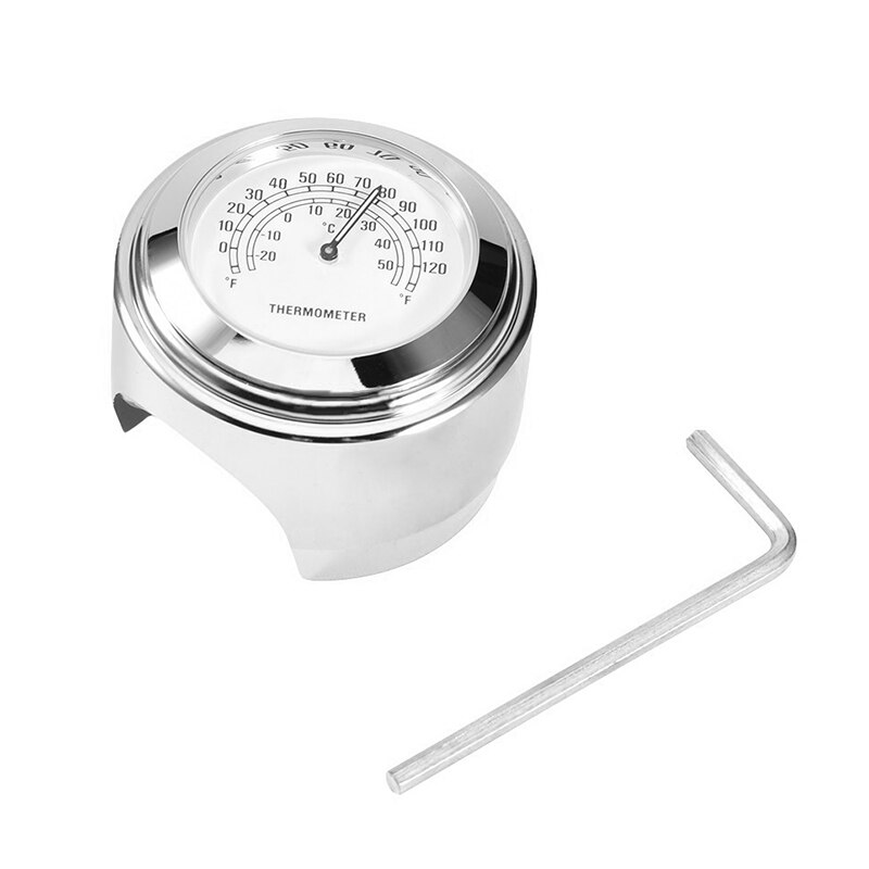 Universele 7/8 "Aluminium Waterdicht Chrome Lichtgevende Motorcycle Fietsstuur Mount Quartz Klok Horloge Voor Honda: B