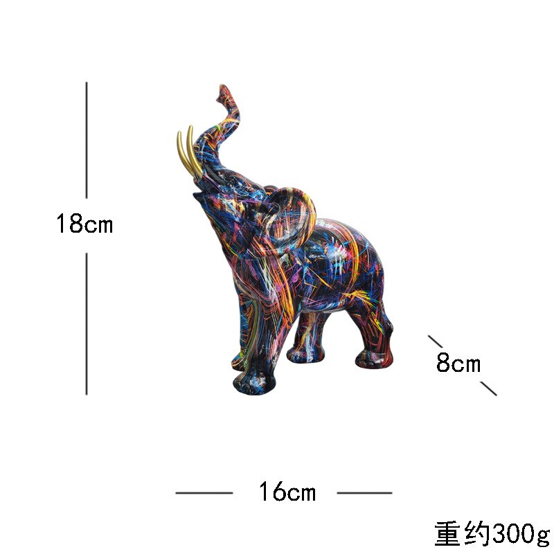 home decor dazzle elephant decoration, living room, lobby, wine cabinet table top, modern arts and crafts decoration: Trumpet Style 2