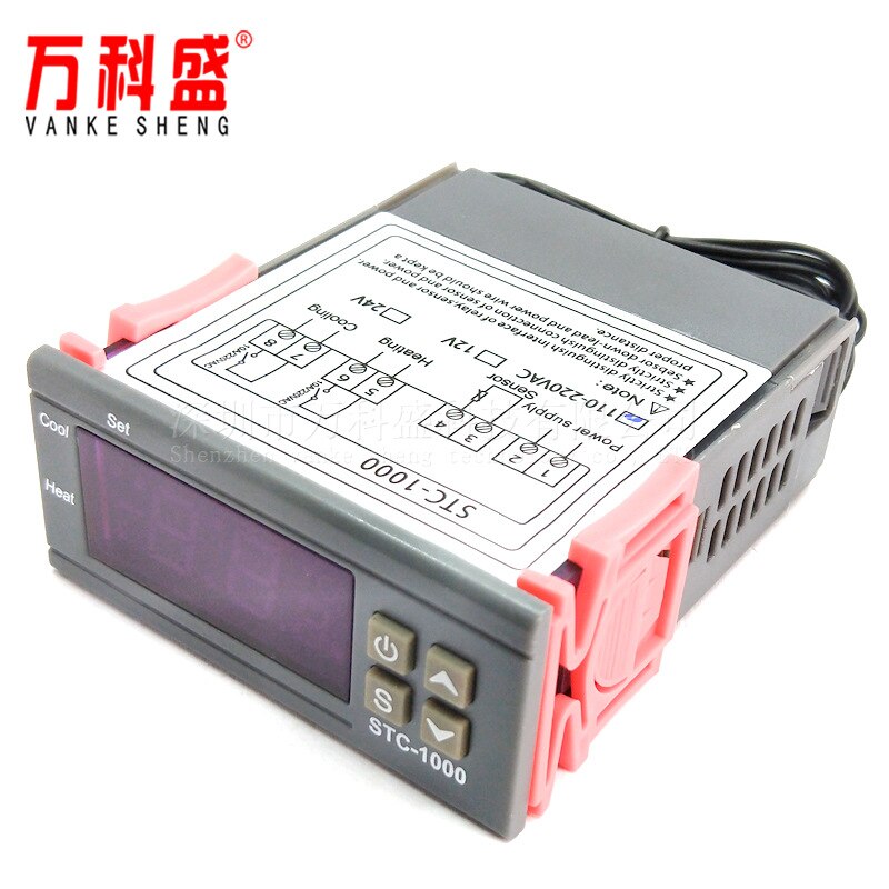 LED Digital Temperature Controller STC-1000 STC 1000 12V 24V 220V 10A Relay Thermoregulator thermostat for heater freezer fridge