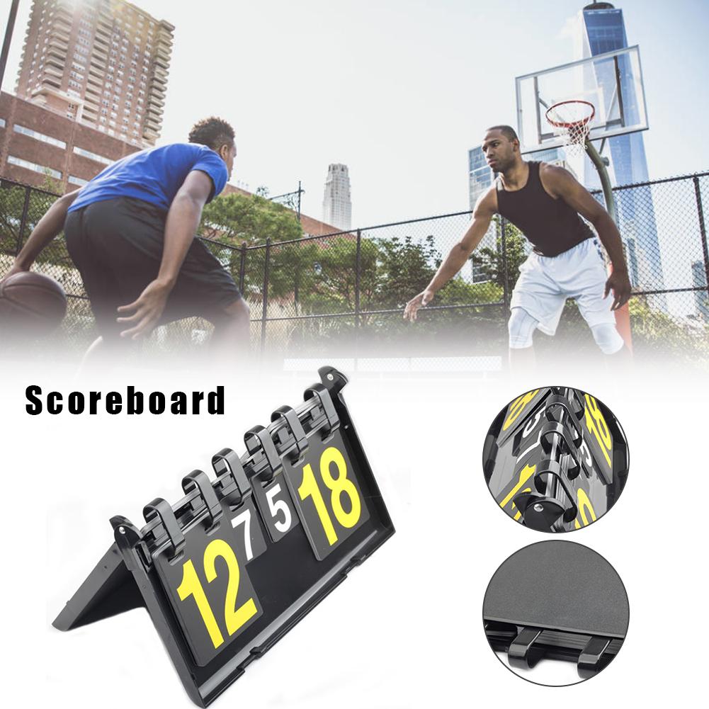 Basketball Scoreboard Four - Digit High - End Multi - Function Table Tennis Scorer Flip Badminton Table Tennis 4 Digits Scoring