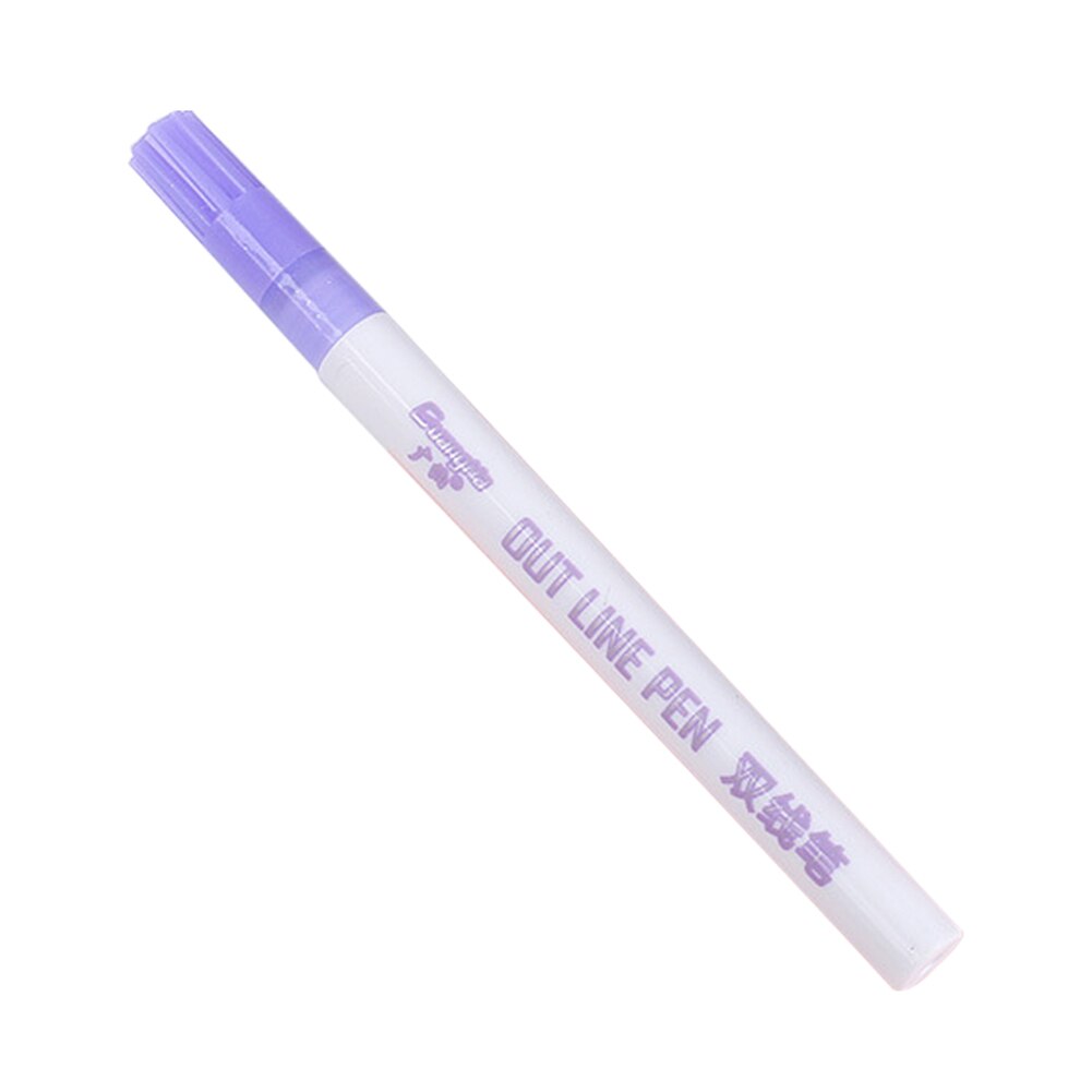 Card Writing Drawing Double Line Outline Pen Portable for School DIY Poster TI99