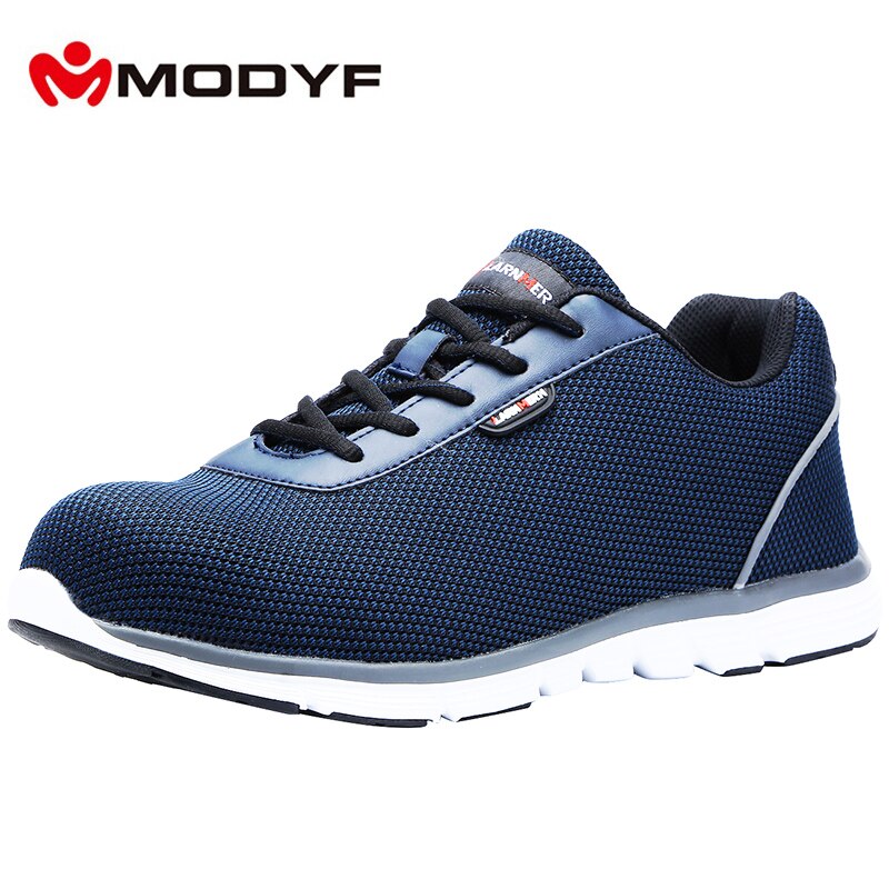 MODYF de trabajo de los hombres zapatos de seguridad zapatos puntera de acero ligero transpirable construcción calzado de protección Anti-smashing zapatos