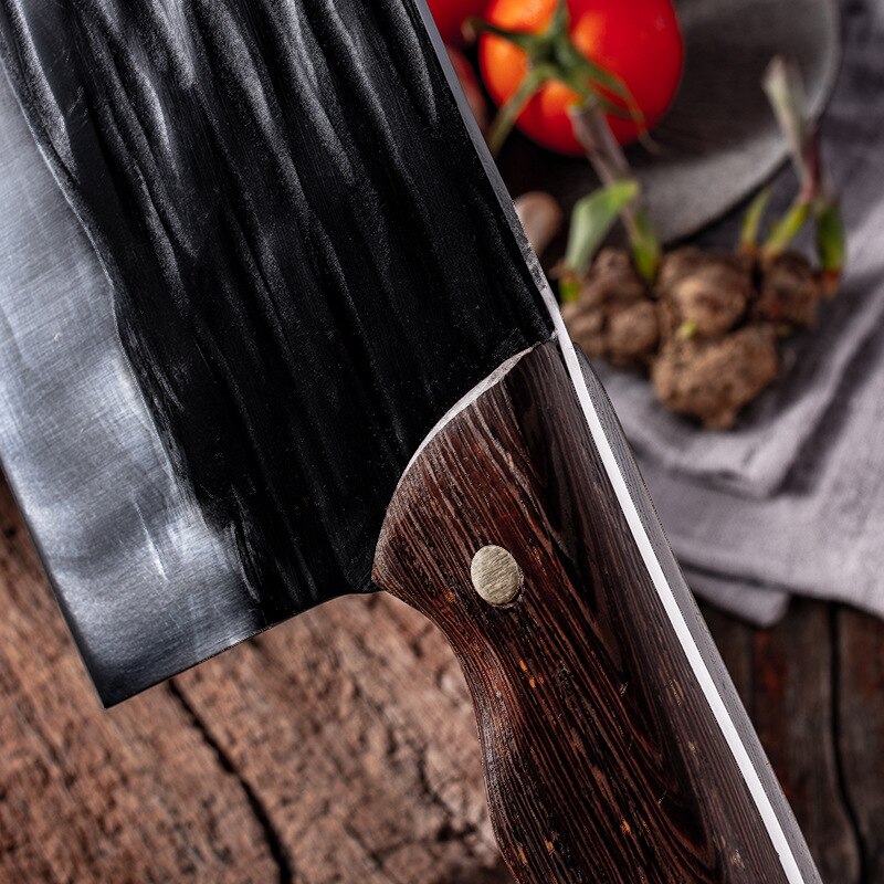 Shuoji skiver køkkenkniv kokkens filetering skæreknive traditionelle håndlavede kløver mangan rustfrit stål madlavningsværktøjer