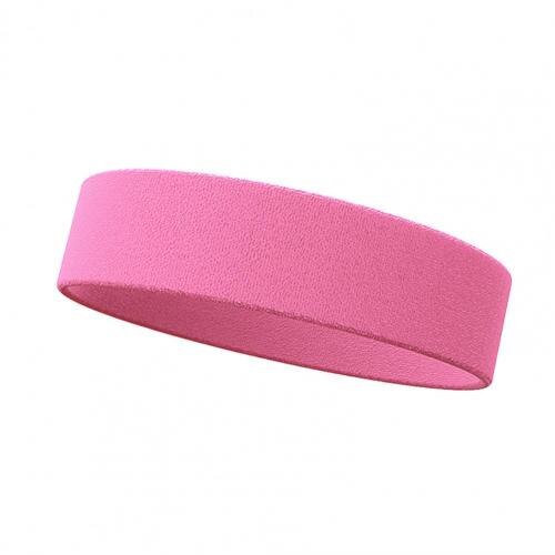 1 pc stirnbänder aus elastischem, saugfähigem baumwoll-sport-stirnband für sportliche betätigung: Rosa