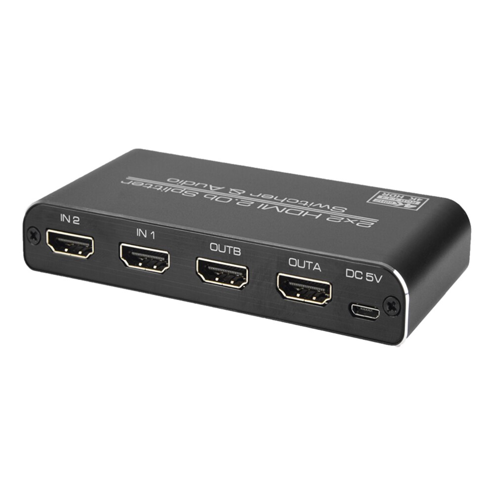 Conmutador de matriz 2,0, 2x2, 4k, 60Hz, HDMI, compatible con interruptor Simple duradero, compatible con 3D, HDCP 2,2, HD