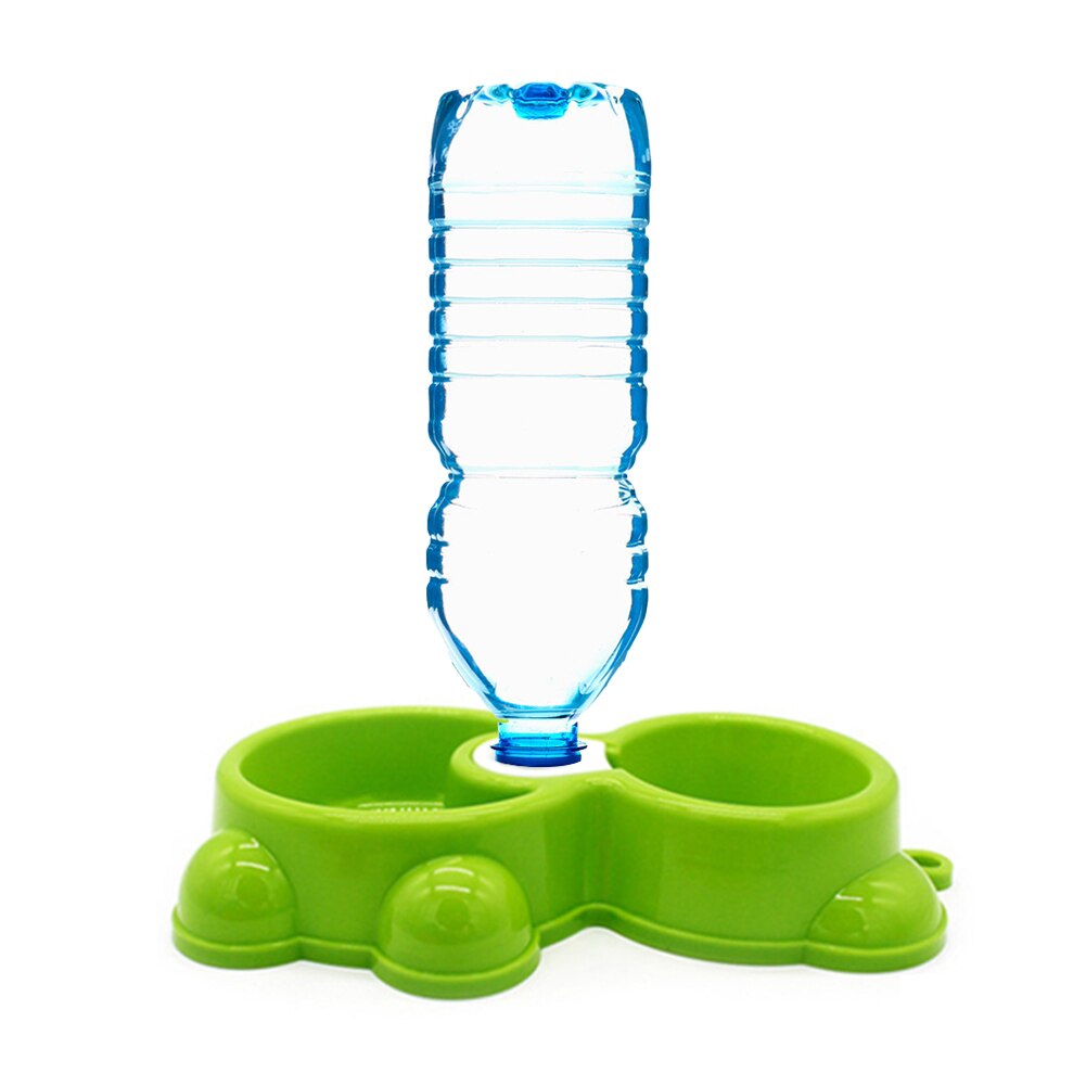 Dubbele voerbak voor huisdieren, dubbele hondenvoerbak, voerbak voor puppy's en katten, voerbak voor huisdieren met waterflespoort