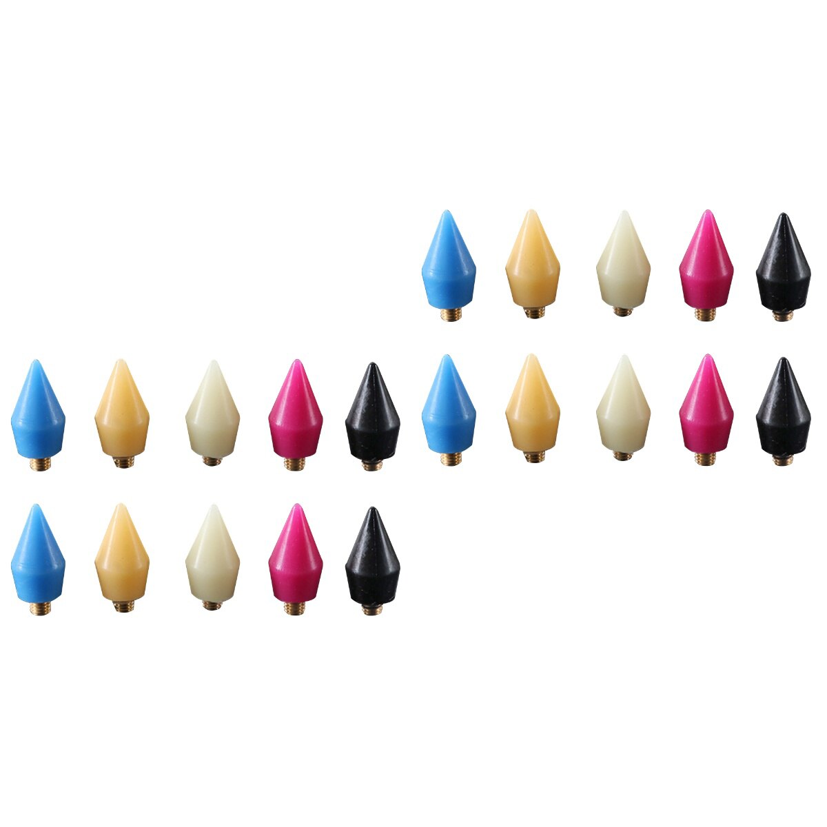 20 stuks nagelpuntjes met stipjes en strass-steentjes (gemengde kleuren): Default Title