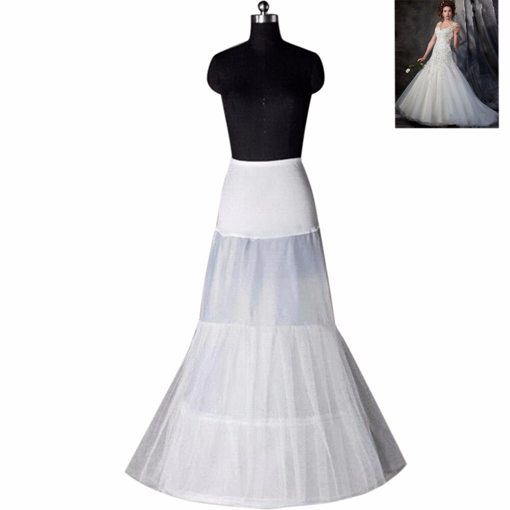 Antifast bryllupstilbehør havfrue underkjoler lengde 95 cm underskjørt crinoline brudetyll størrelse 12 usa på lager