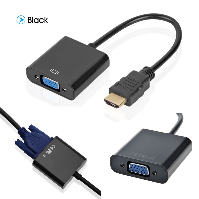 HDMI naar VGA Adapter Digitaal naar Analoog Converter Man-vrouw Converter Adapter Voor PC Laptop Ondersteuning 1080P HDTV