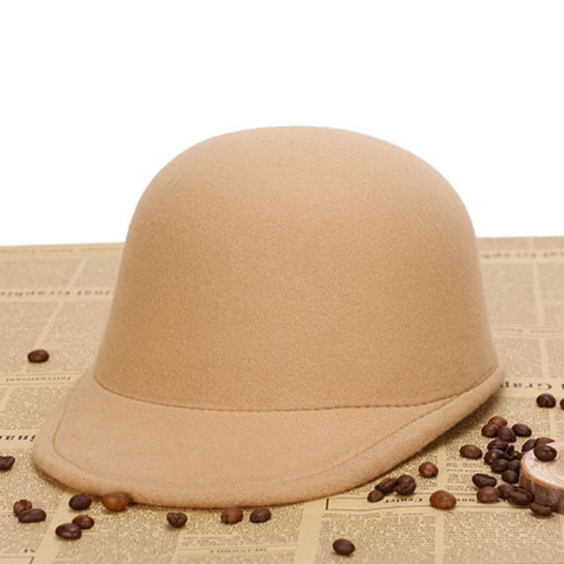 HT1835 Winter Herfst Vrouwen Hoeden Fedora Ronde Top Bowler Jazz Hoed Vintage Wolvilt Hoeden Solid Plain Ouder-kind cap Fedora Hoed