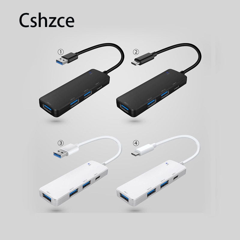 Mini Usb Hub 2.0 USB-C En USB-A Optionele Multi Splitter 3 Port Hub Met Usbc 2.0 Hab Adapter Voor Pc laptop Accessoires