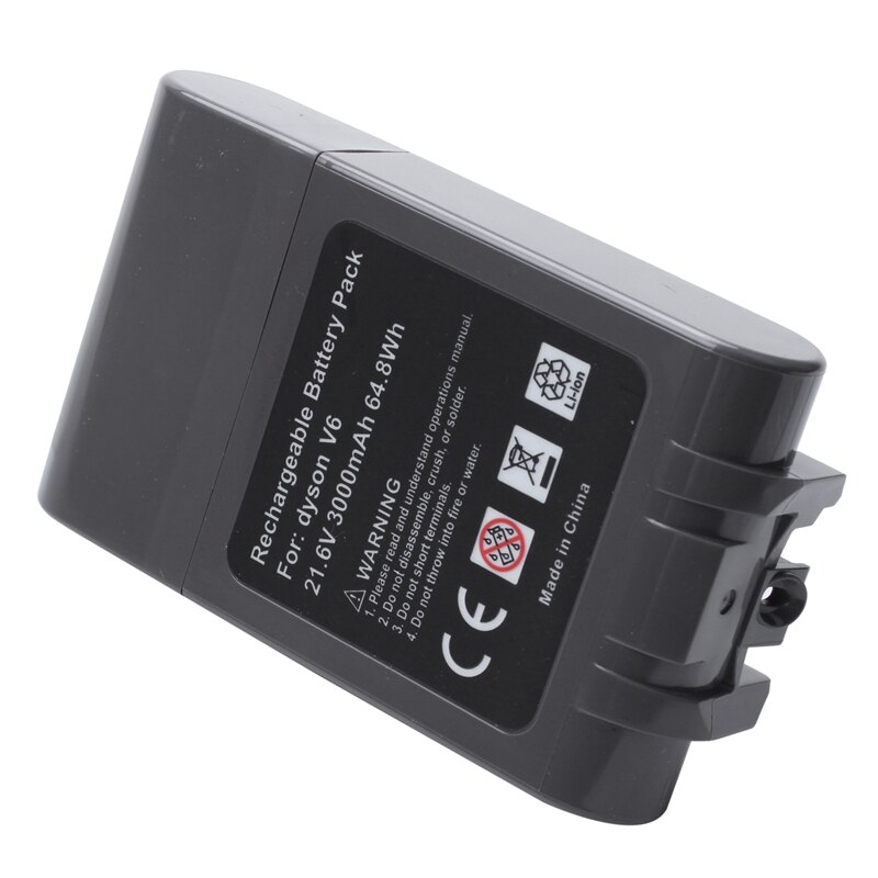 21.6v 3000 lithium-ionen-akku als ersatz für dyson akku 3.0ah v6 dc61 dc62 dc72 dc58 dc59 dc72 dc74 staubsauger 965874-02