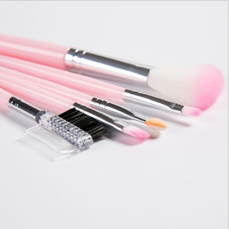 5pcs Full Women's Makeup Brushes Powder Eyeshadow Eyelash Cheek Color Brush Set Cosmetic Tool