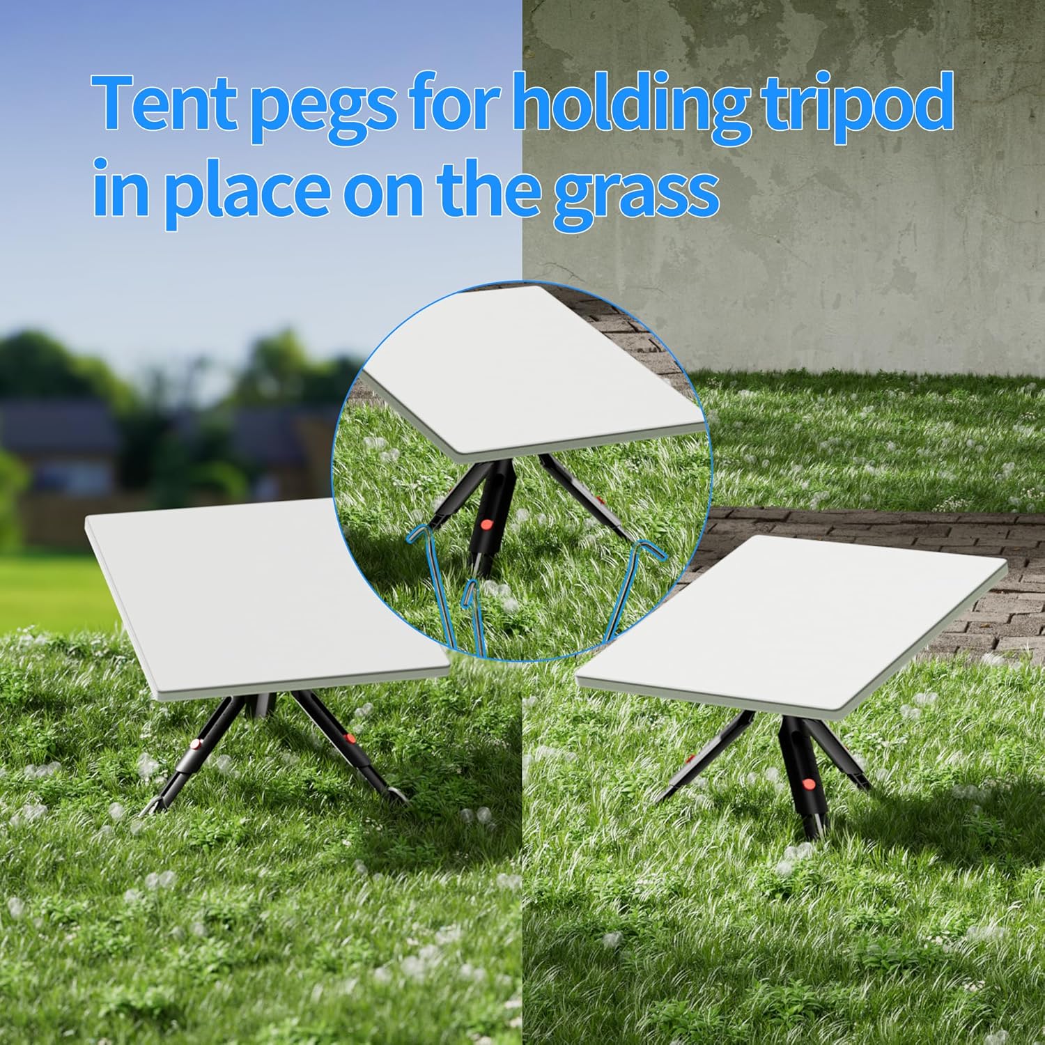 Para Starlink Mini trípode de pie con adaptador de aluminio 3 uds soporte exterior con picos de tierra para Mini accesorios Starlink