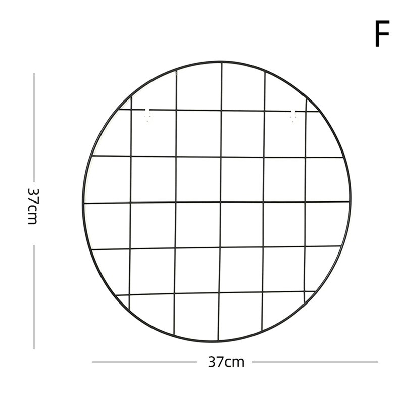 Wall Decorative Iron Wall Photo Grid Panel Rack Clip Painted Wire Photograph Picture Hanging Frame Photo Organizer Home Decor: F