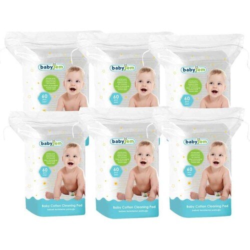 Babyjem Baby Cleansing Cotton 60x6 Pcs