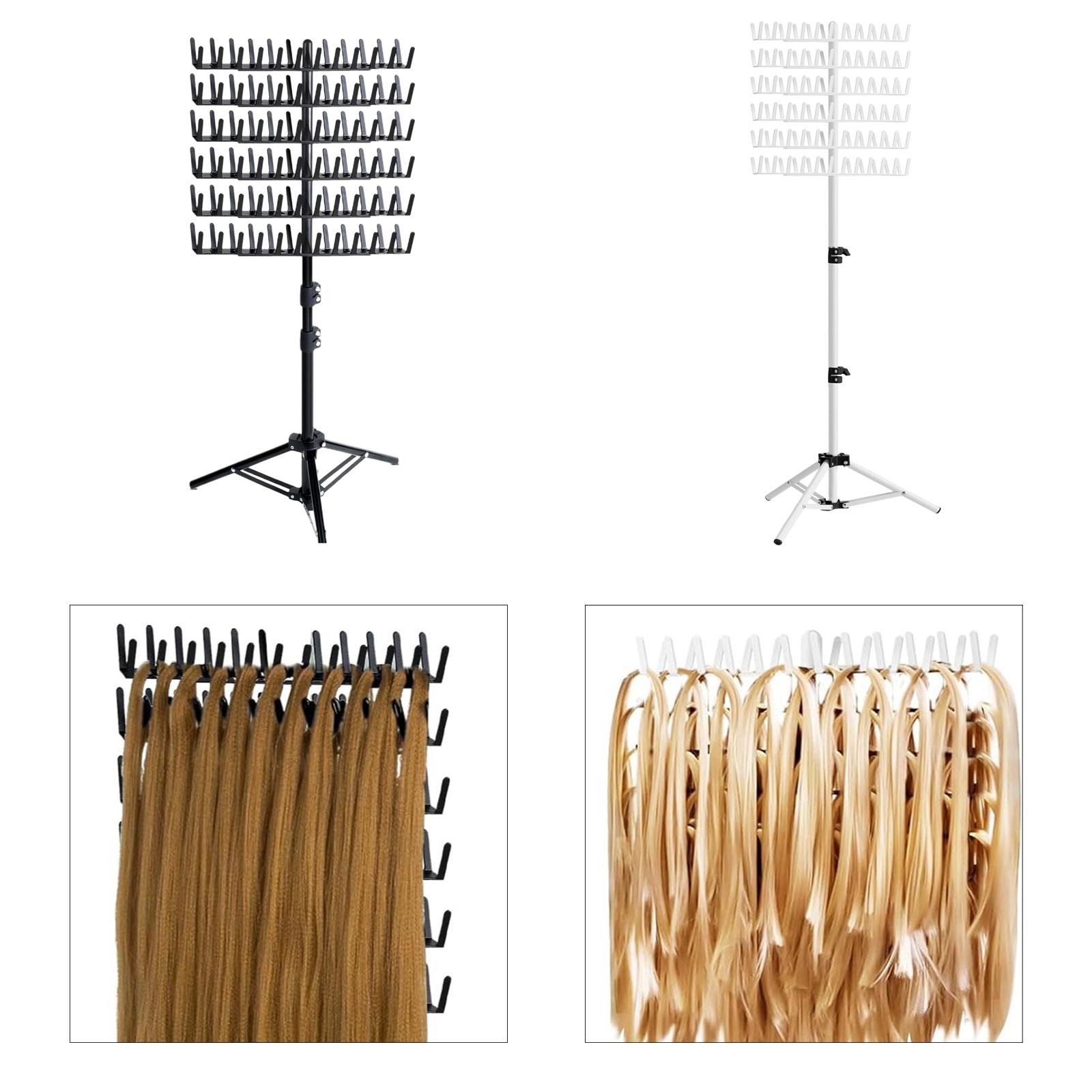 Intrecciare i capelli cremagliera 144 pioli espositore regolabile in altezza supporto per estensione dei capelli gancio in piedi treccia cremagliera per parrucchieri