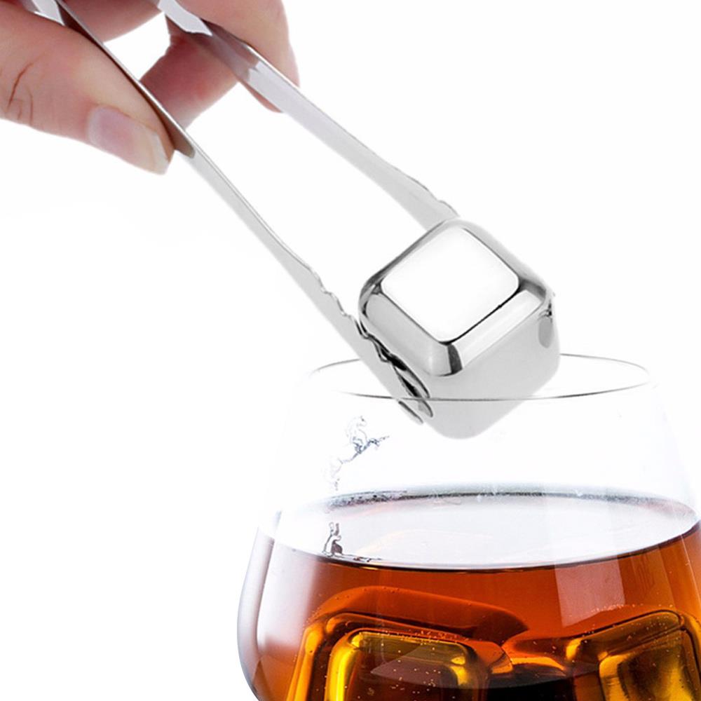 Whisky Ijsblokjes 1X1X1 Inch Chillers Rvs Herbruikbare Gletsjer Ijsblokjes Party Drink Gezondheid steen