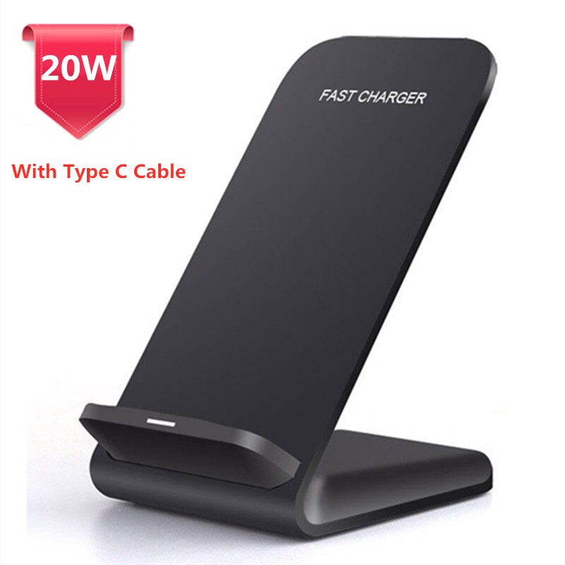 20W Qi Wireless Charger Stand Voor Iphone 12 11 Pro X Xs Max Xr 8 Samsung S21 S20 Note 20 Snel Opladen Dock Station Telefoon Houder: Style A 20W