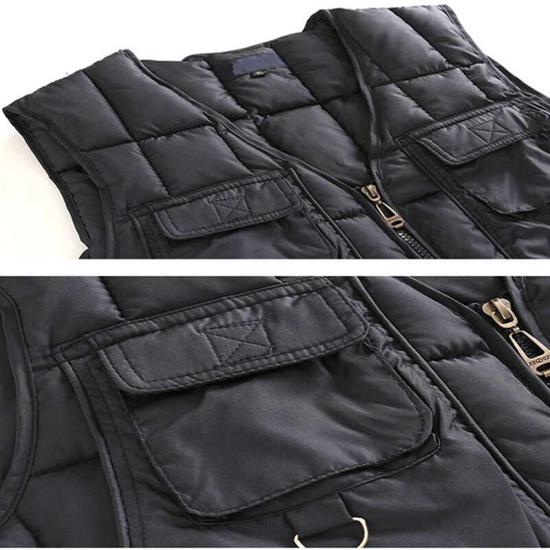 Tacvasen talvi miesten parkatakki kevyt puuvilla hihaton parka liivi takki kiinteä lämmin untuvatakki liivit 5xl isoa kokoa