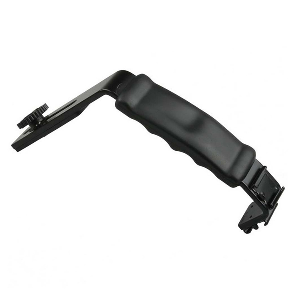 Support de Flash d'appareil-photo universel de Type L support de poignée d'appareil-photo L avec 2 Flash de lumière vidéo de montage de chaussure chaude latérale Standard