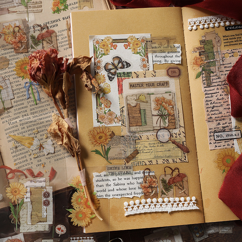 20 szt. Naklejki robić scrapbookingu książki w stylu klasyczny klej dekoracyjny Diy album robić scrapbookingu ręcznie robiony dziennik śmieci