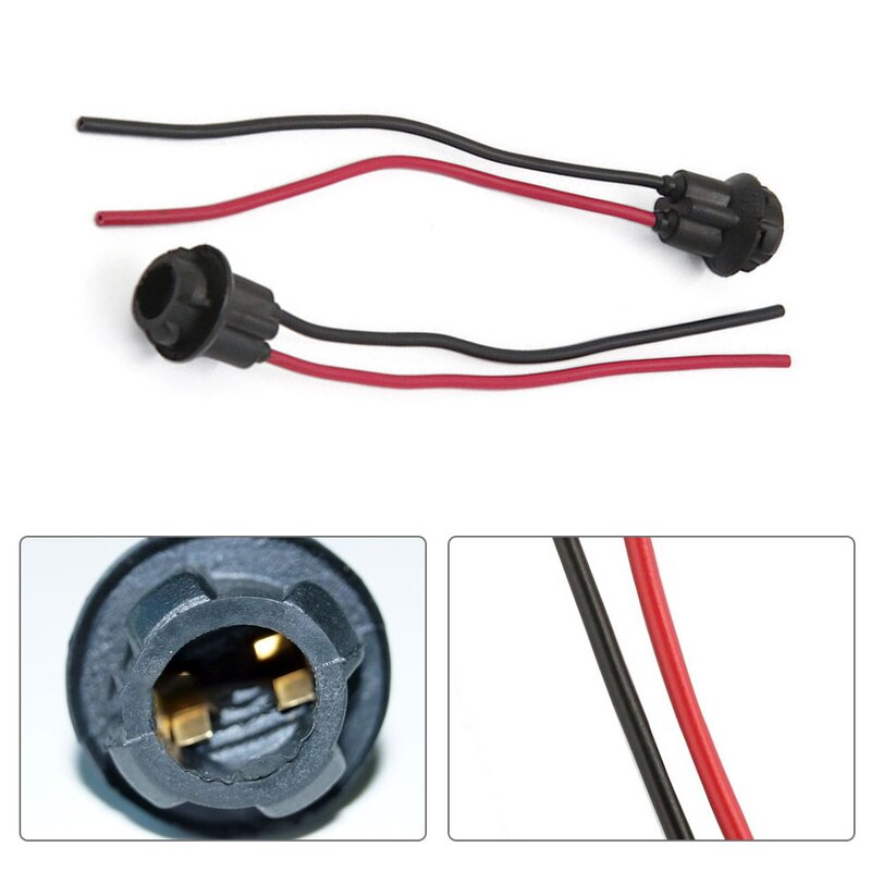 10Pcs T10 194 W5W 168 LED Bulbs Holder Adapter Socket Harness Plugs Connector Auto Wedge Light Socket Connector Car Accessories