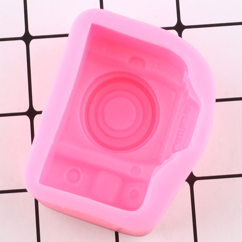 Molde de silicona para cámara 3D, moldes para jabón artesanal, molde para pasta de goma y Chocolate, utensilios para decoración de tortas con Fondant, moldes de resina para dulces
