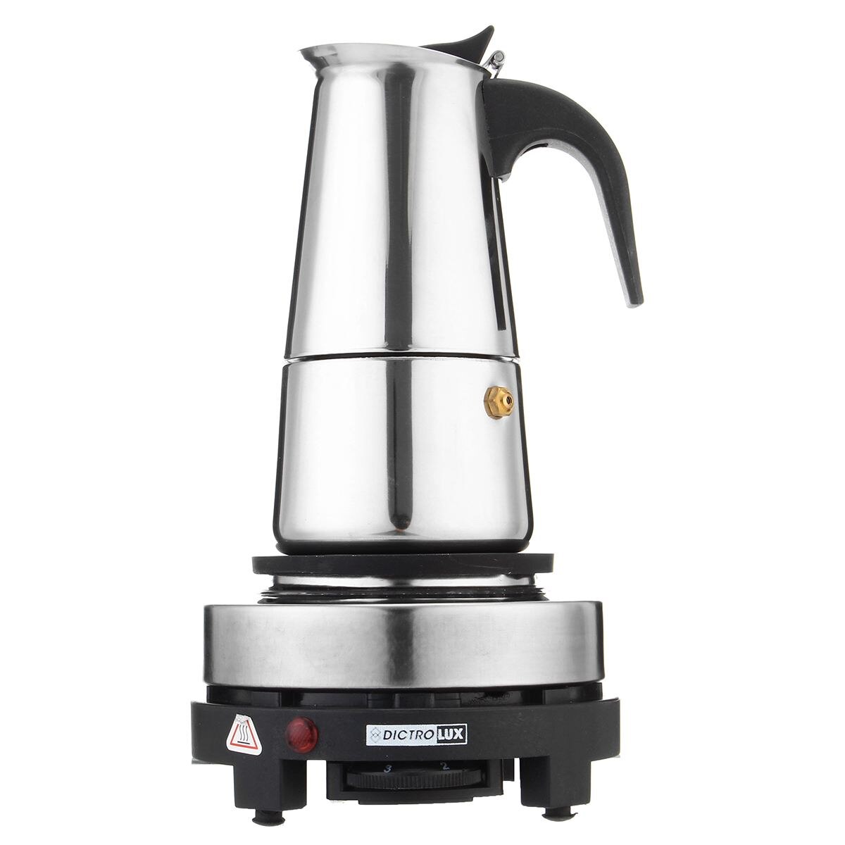 Cafetière expresso Portable Moka Pot inox avec poele electrique filtre percolateur cafetiere bouilloire Pot