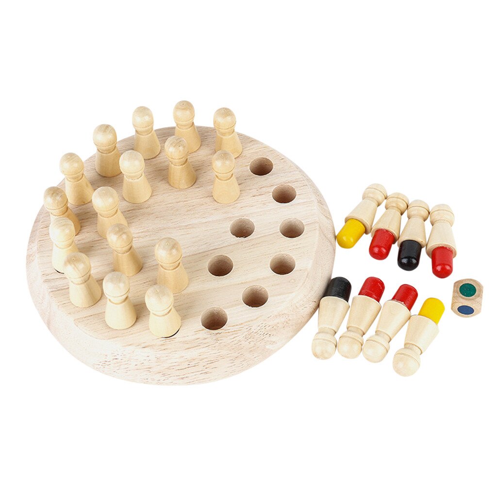 Wooden Memory Match Stick Game Kid Intelligence IQ Brain Teaser Game