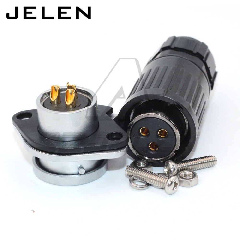 HE20 – connecteur étanche, 12V, 30A, IP67, câble électronique à carte, prise mâle en plastique, femelle, montage sur panneau