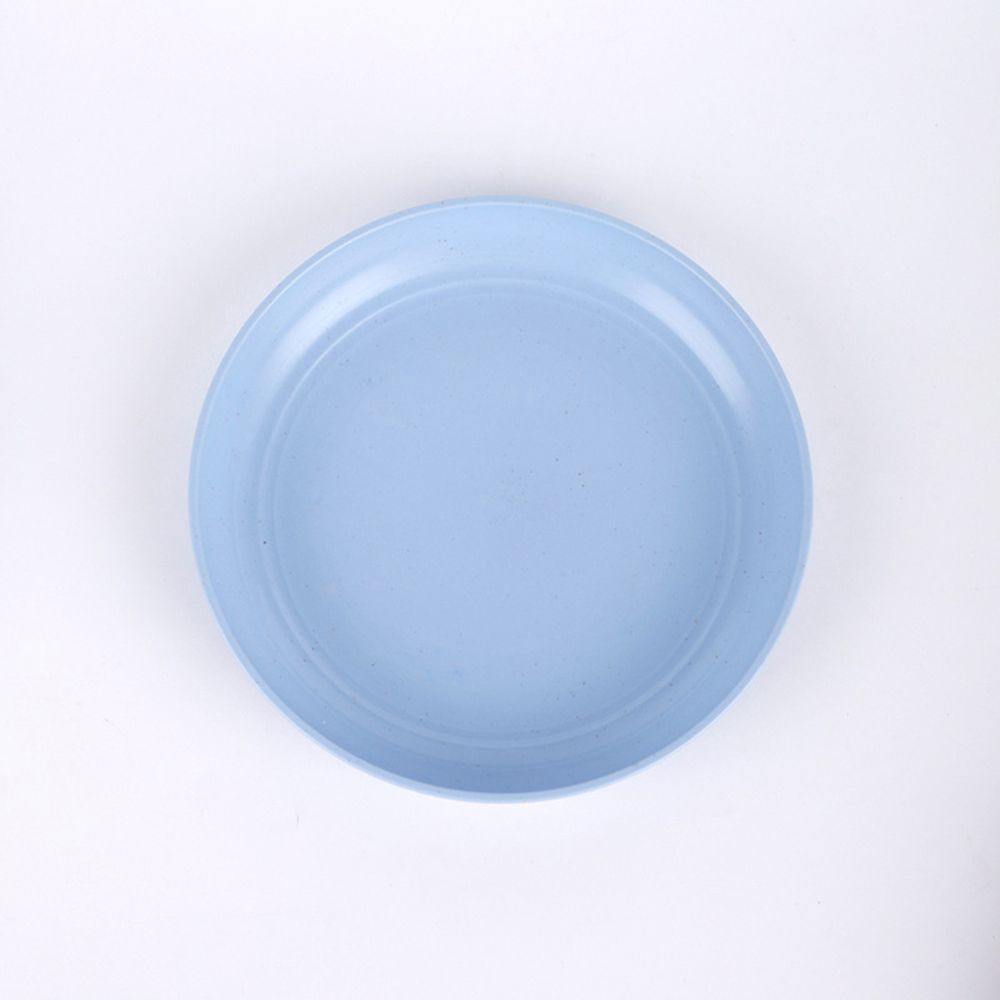 Household Nordic Wheat Straw Lightweight Snack Vegetable Dinner Plates Plate Dish Tray: blue / S