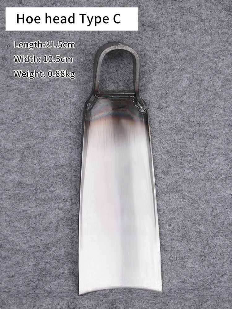 Household Farm Hoe Head Digging Old-fashioned Forging Rail Steel Durable Weeding Land Reclamation And Earth Excavation Tools: C