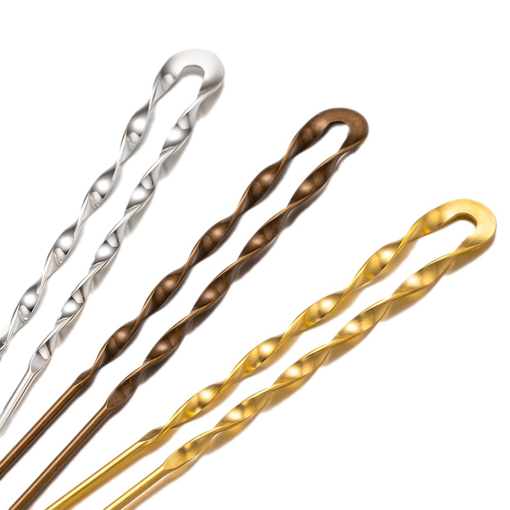 Pinzas para el pelo en forma de U de Metal Vintage para mujer, horquillas para el pelo, palos para el pelo, tocado de estilo para novia, , accesorios decorativos, 1 pieza